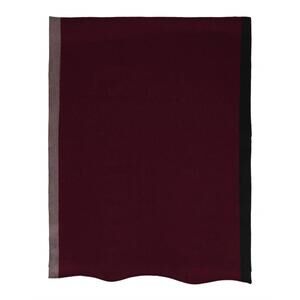 NEW DESTREE pierre wool scarf in burgundy/taupe
